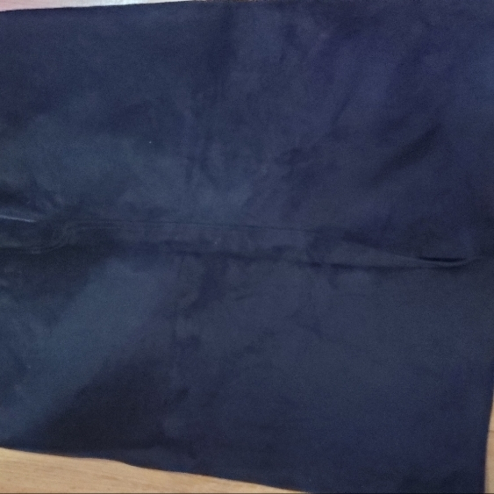 Black Danier Leather Suede Skirt